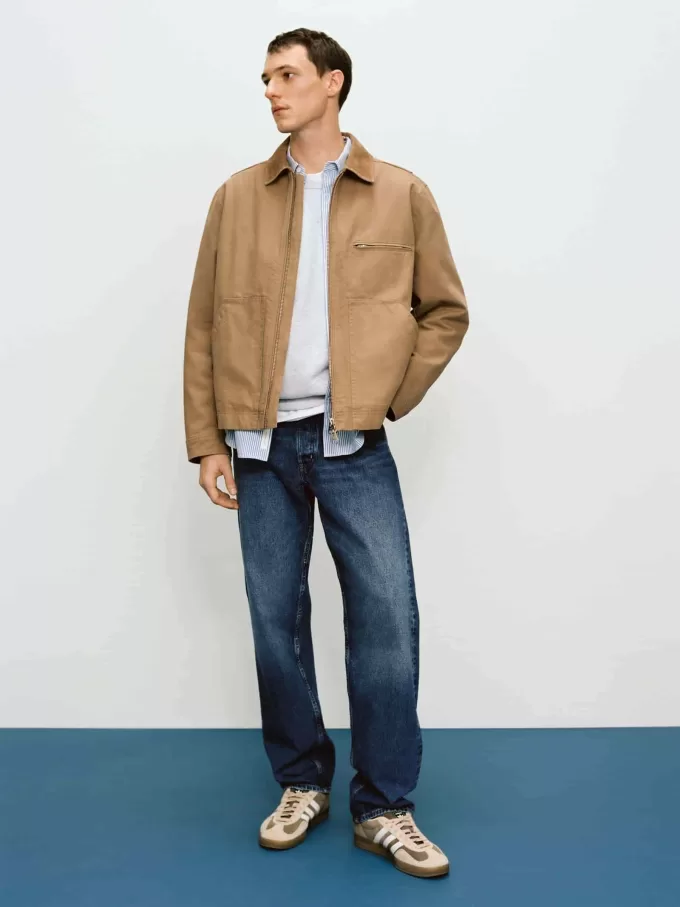 Chaqueta de lona de algodón Chaqueta de lona de algodón