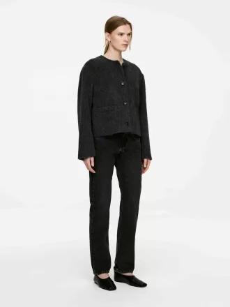 Chaqueta de mezcla de lana cepillada