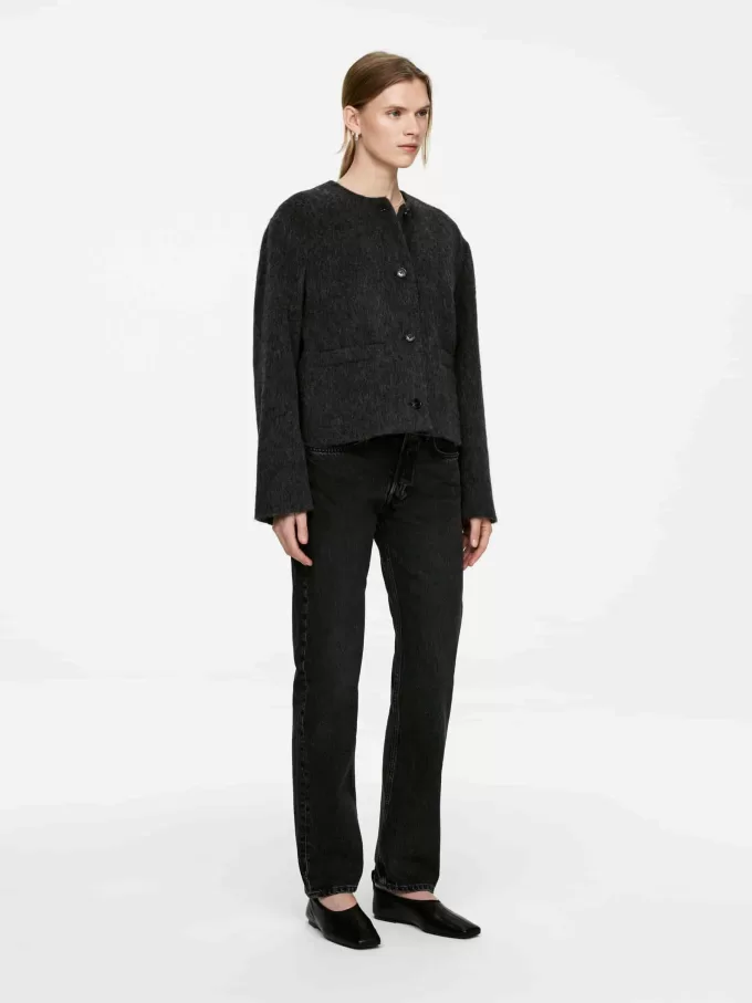 Chaqueta de mezcla de lana cepillada Chaqueta de mezcla de lana cepillada