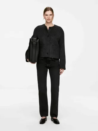 Chaqueta de mezcla de lana cepillada