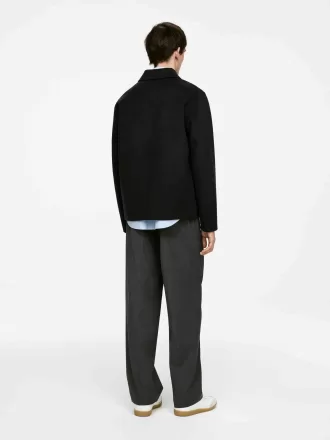 Chaqueta de mezcla de lana de doble cara