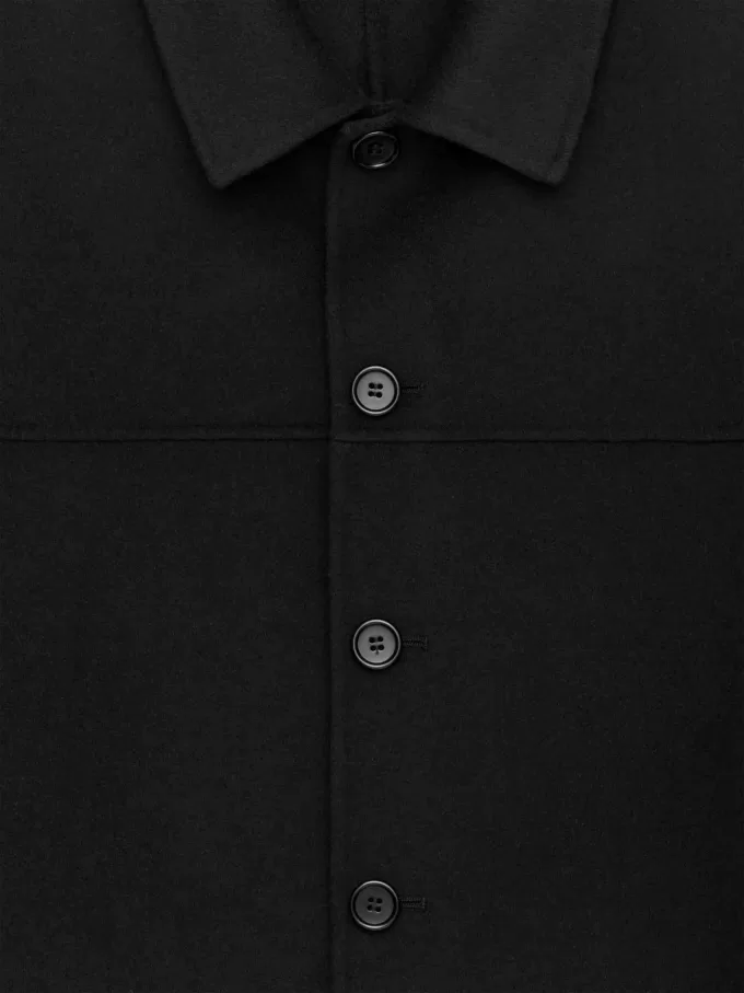 Chaqueta de mezcla de lana de doble cara