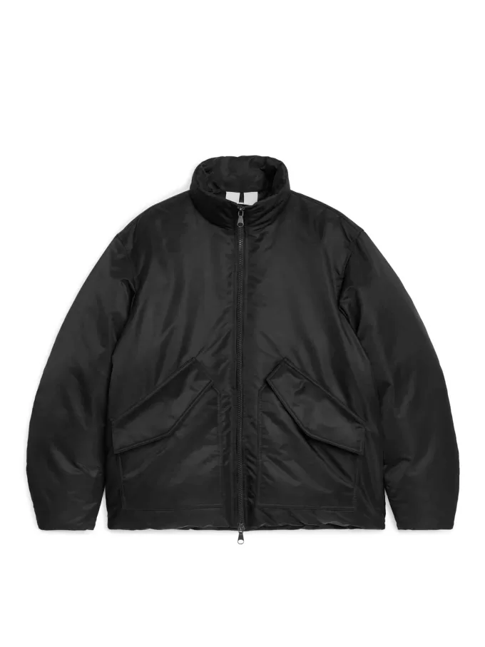 Chaqueta de vuelo de plumón reciclada