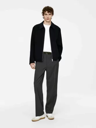 Chaqueta doble de mezcla de lana