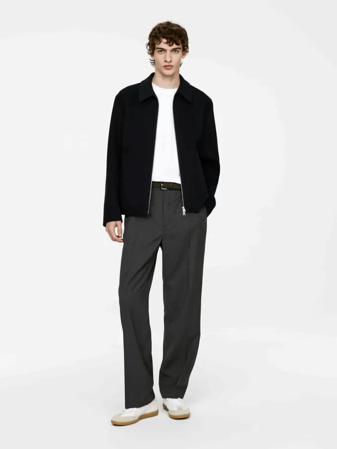 Chaqueta doble de mezcla de lana Chaqueta doble de mezcla de lana