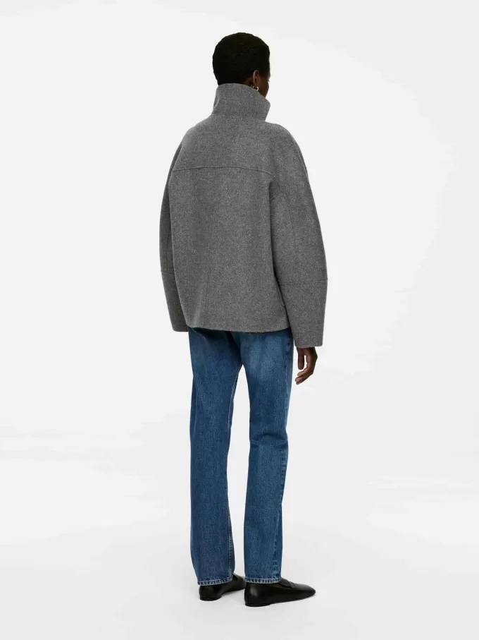 Chaqueta doble de mezcla de lana Chaqueta doble de mezcla de lana
