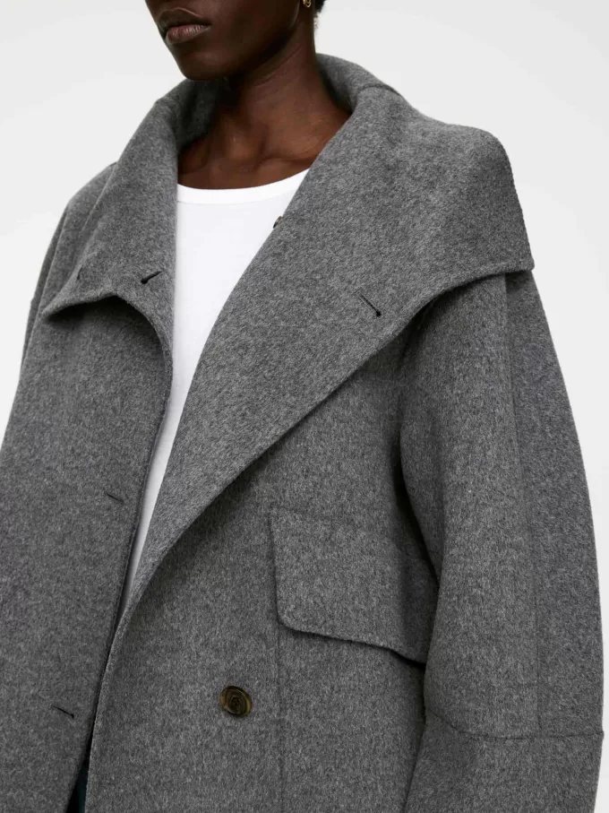 Chaqueta doble de mezcla de lana Chaqueta doble de mezcla de lana
