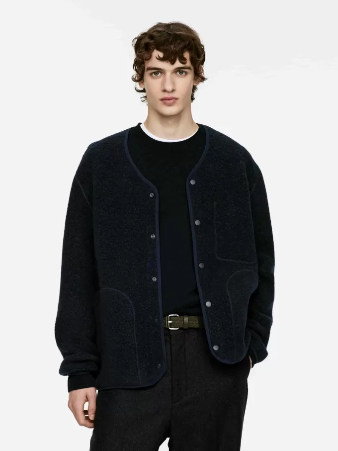 Chaqueta polar en mezcla de lana