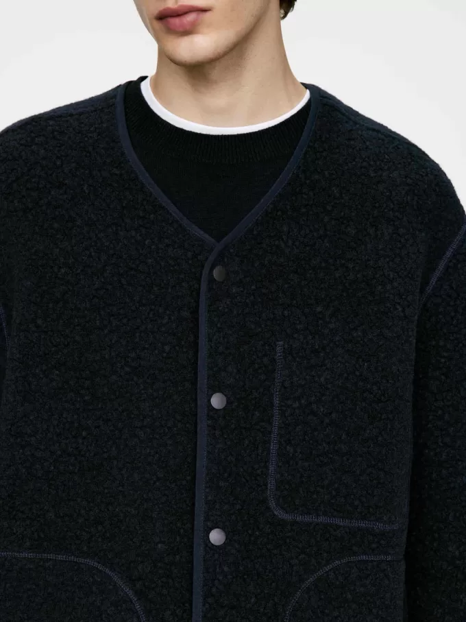 Chaqueta polar en mezcla de lana