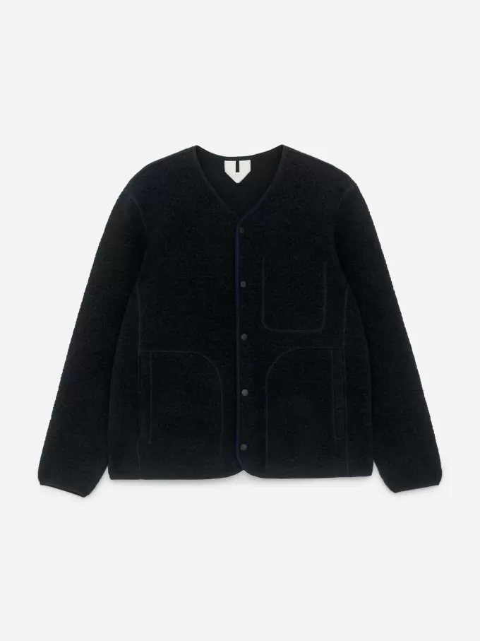 Chaqueta polar en mezcla de lana