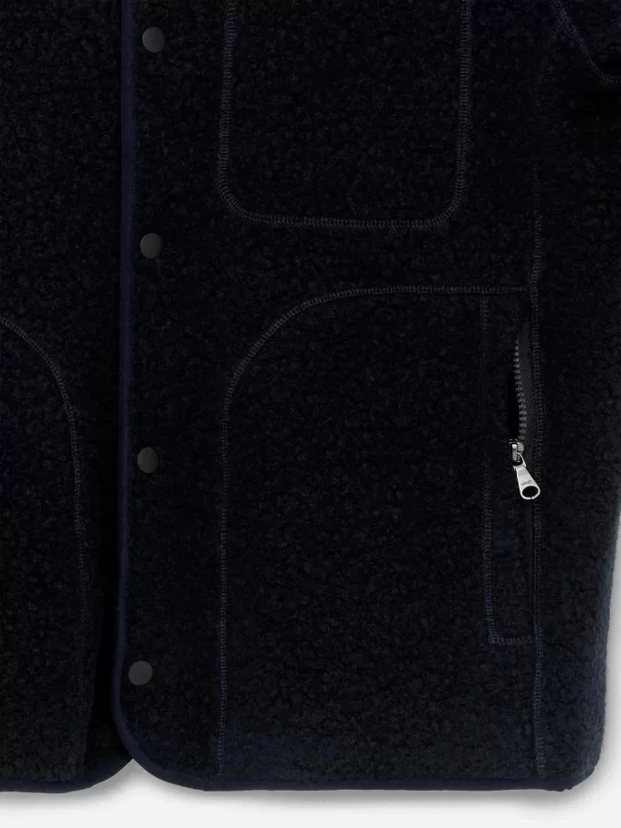 Chaqueta polar en mezcla de lana