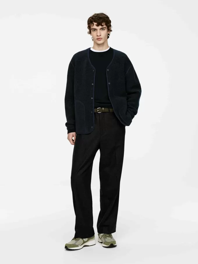 Chaqueta polar en mezcla de lana