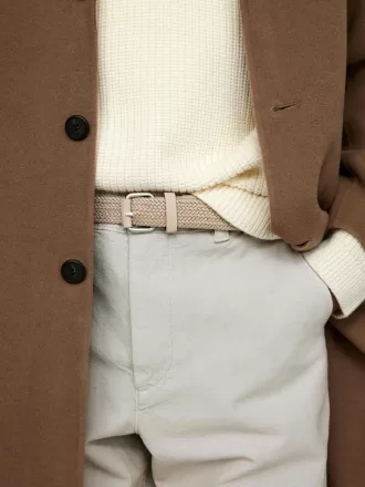 Cinturón con detalles de cuero trenzado