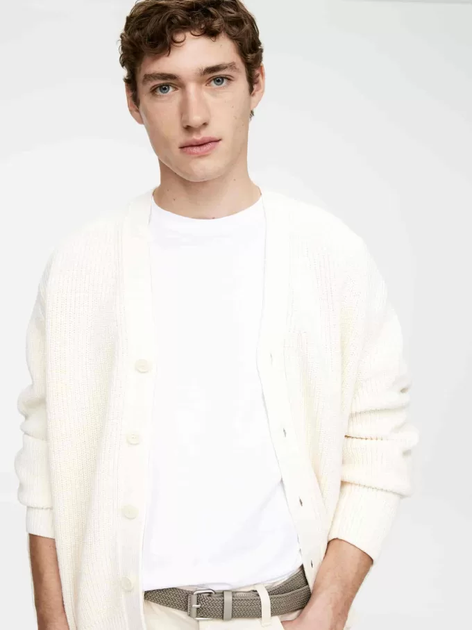 Cinturón con detalles de cuero trenzado Cinturón con detalles de cuero trenzado