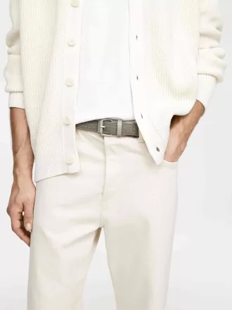 Cinturón con detalles de cuero trenzado