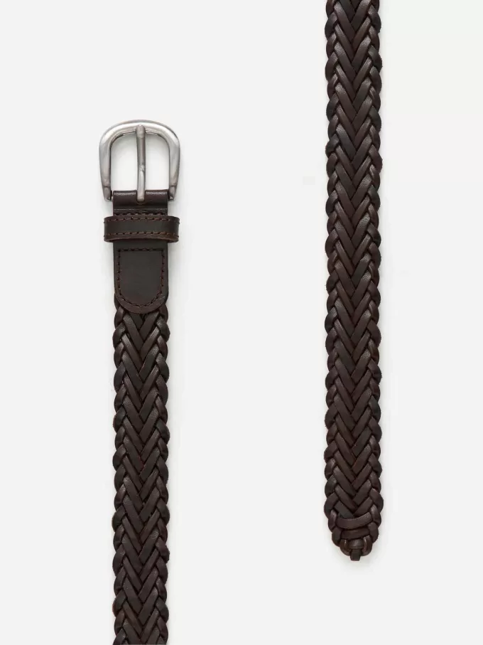Cinturón de cuero trenzado