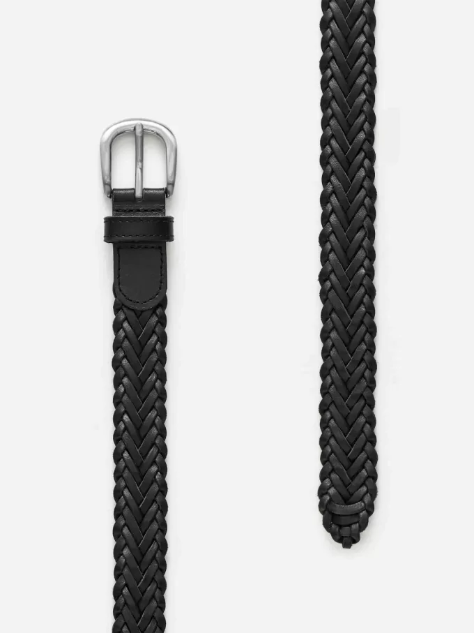 Cinturón de cuero trenzado
