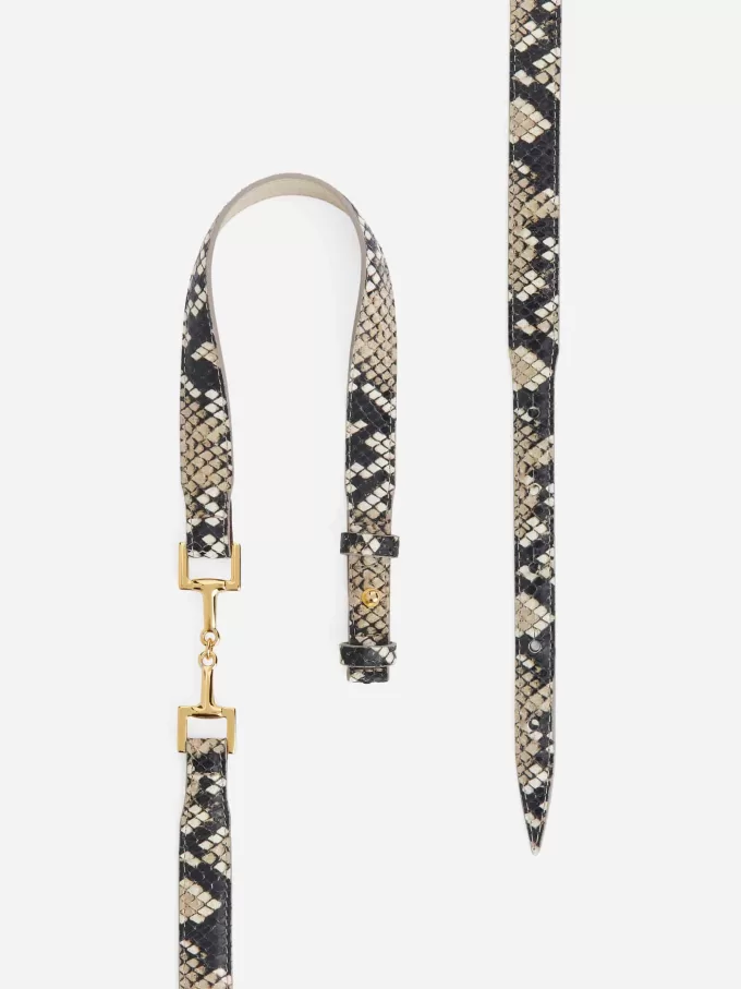 Cinturón de piel con hebilla Horsebit Cinturón de piel con hebilla Horsebit