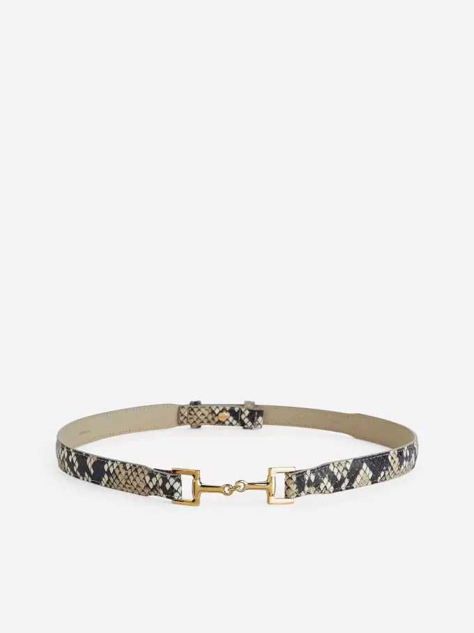 Cinturón de piel con hebilla Horsebit Cinturón de piel con hebilla Horsebit