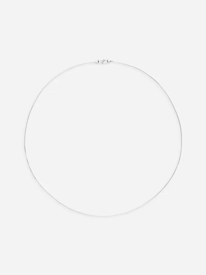 Collar de cadena bañado en plata Collar de cadena bañado en plata