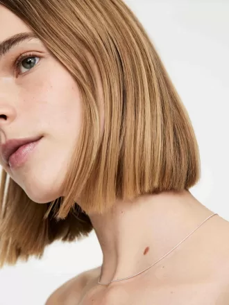 Collar de cadena bañado en plata Collar de cadena bañado en plata