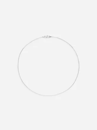 Collar de cadena bañado en plata Collar de cadena bañado en plata