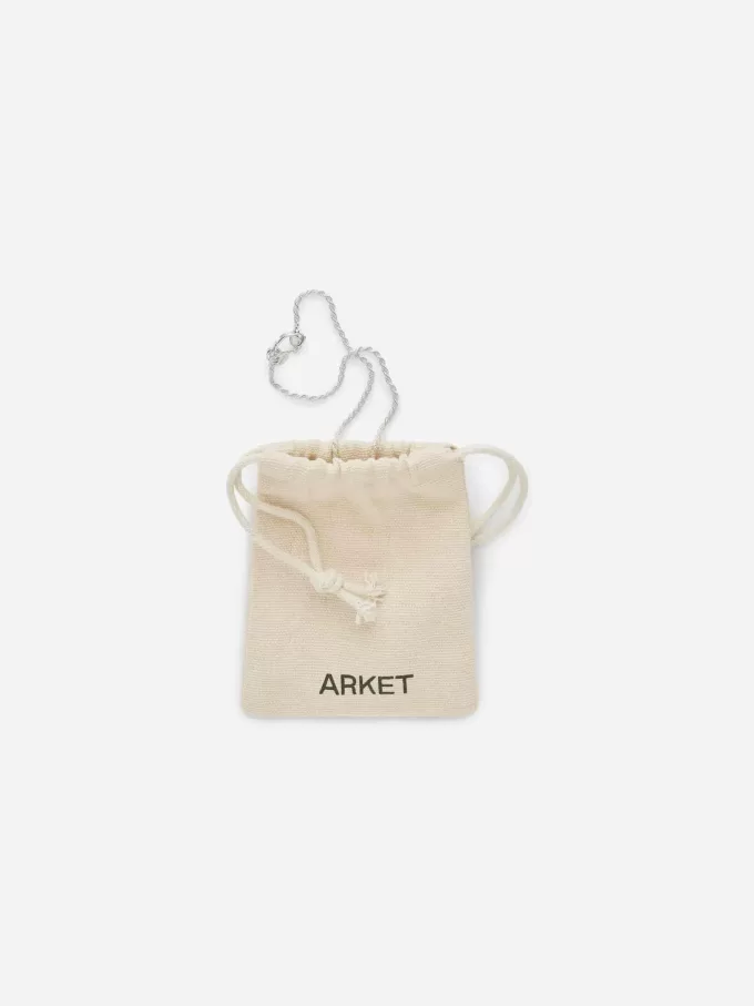 Collar de cadena de cuerda de plata Collar de cadena de cuerda de plata