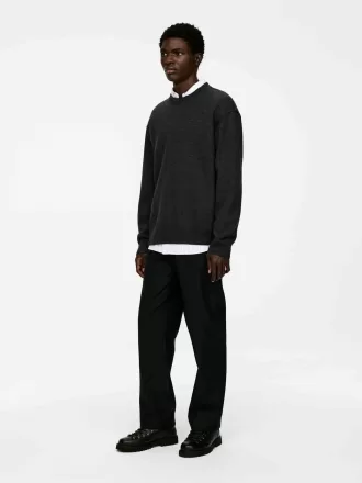 Cuello redondo de lana hervida