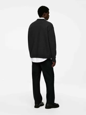 Cuello redondo de lana hervida