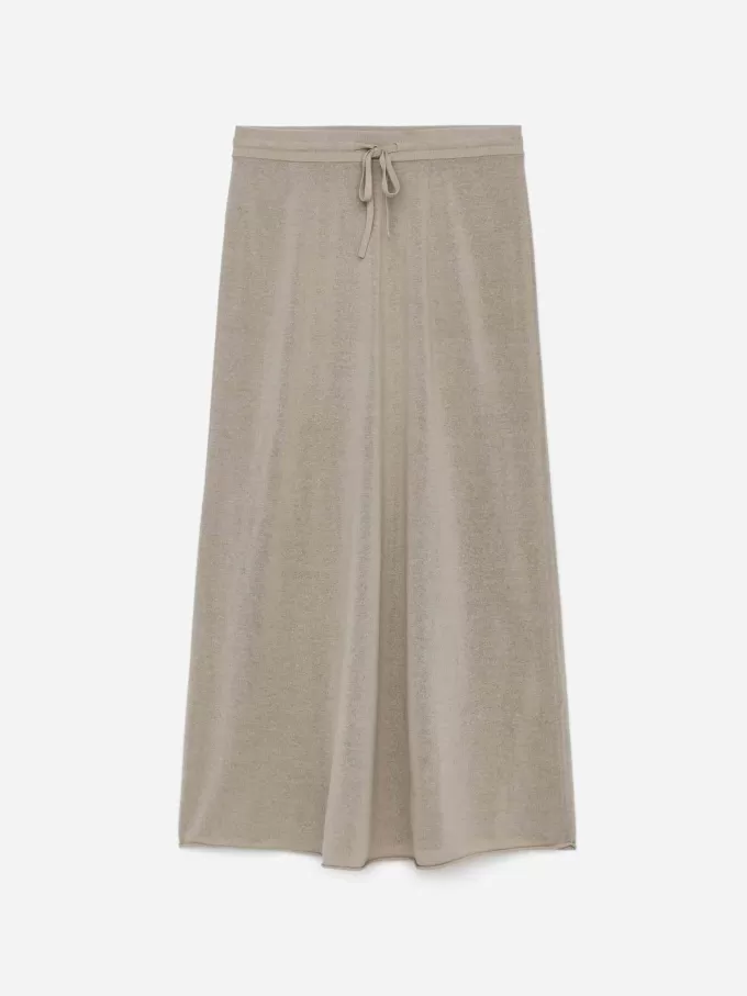 Falda De Mezcla De Lino Y Algodón Falda De Mezcla De Lino Y Algodón