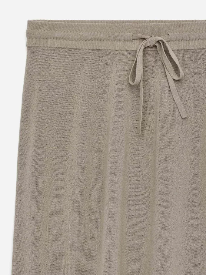 Falda De Mezcla De Lino Y Algodón Falda De Mezcla De Lino Y Algodón