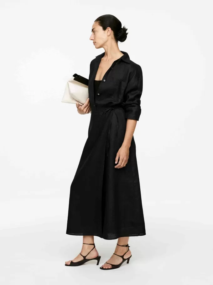 Falda cruzada de lino Falda cruzada de lino