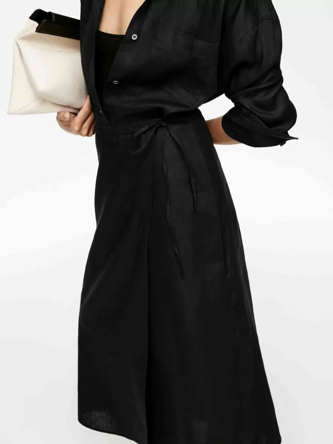 Falda cruzada de lino Falda cruzada de lino