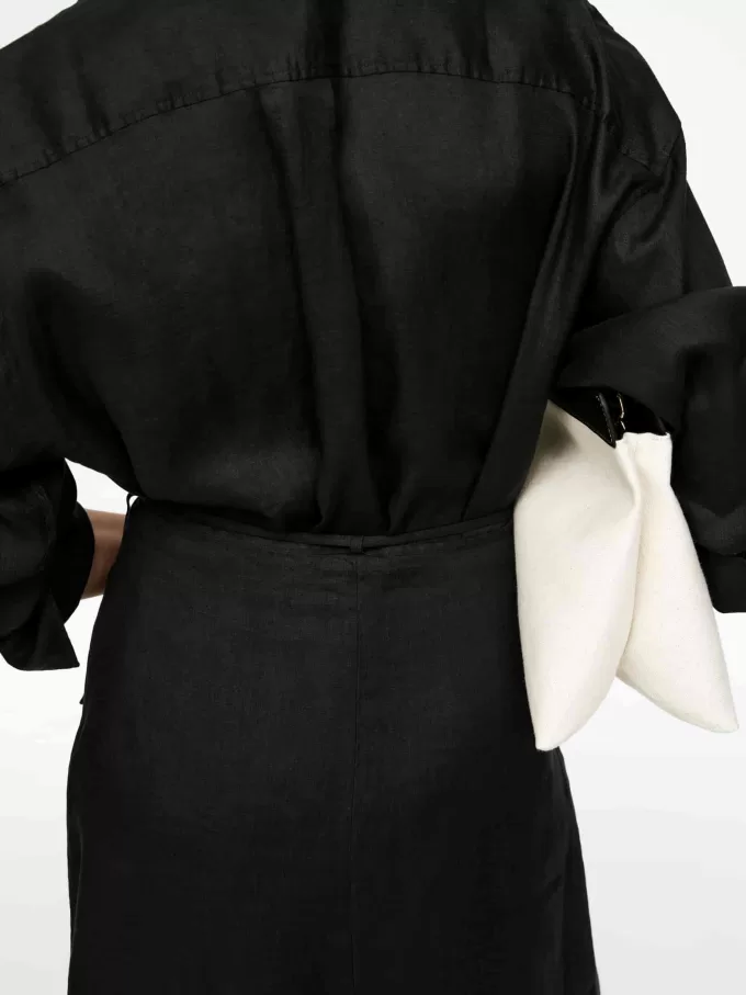 Falda cruzada de lino Falda cruzada de lino