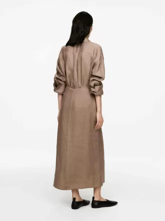 Falda cruzada de lino