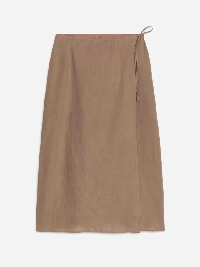 Falda cruzada de lino Falda cruzada de lino