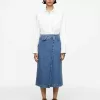 Falda cruzada de mezclilla Falda cruzada de mezclilla