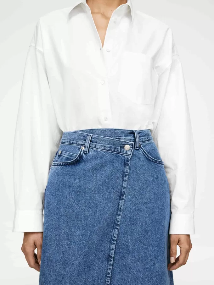 Falda cruzada de mezclilla Falda cruzada de mezclilla