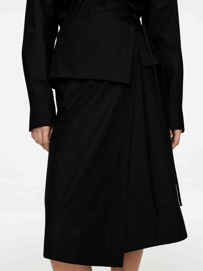 Falda cruzada de popelina Falda cruzada de popelina