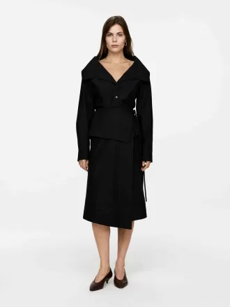 Falda cruzada de popelina