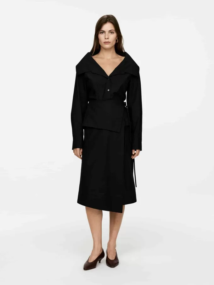 Falda cruzada de popelina Falda cruzada de popelina