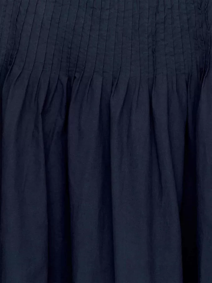 Falda de algodón con pliegues Falda de algodón con pliegues
