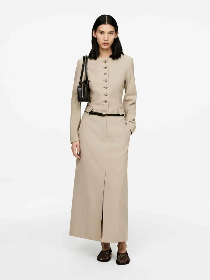 Falda de lino y algodón Falda de lino y algodón