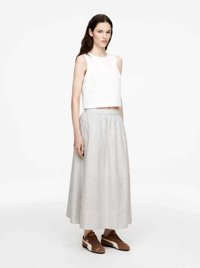 Falda evasé de algodón Falda evasé de algodón