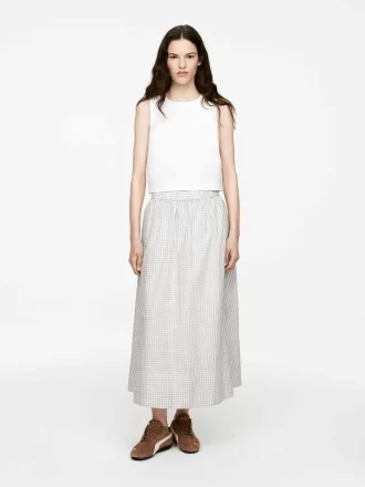 Falda evasé de algodón