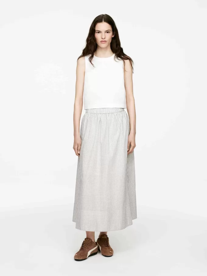 Falda evasé de algodón Falda evasé de algodón