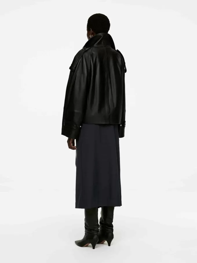 Falda plisada en mezcla de lana Falda plisada en mezcla de lana