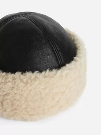 Gorro de cuero cálido