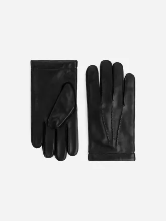 Guantes de cuero forrados de lana