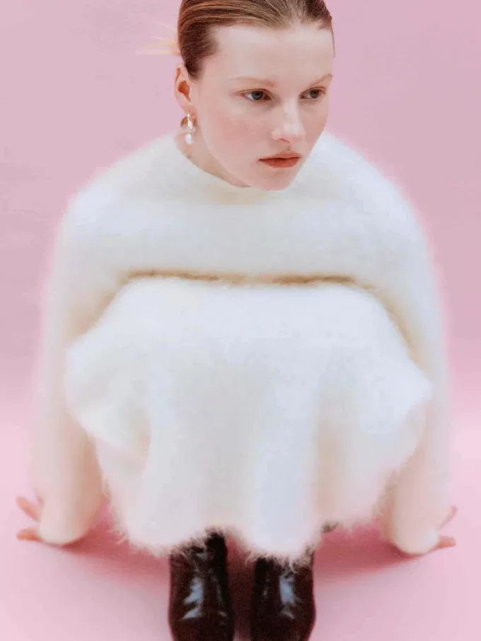 Falda mezcla de lana y mohair Falda mezcla de lana y mohair